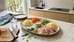 Salatblüte fürs Buffet: So bleibt alles bis zum Schluss knackig